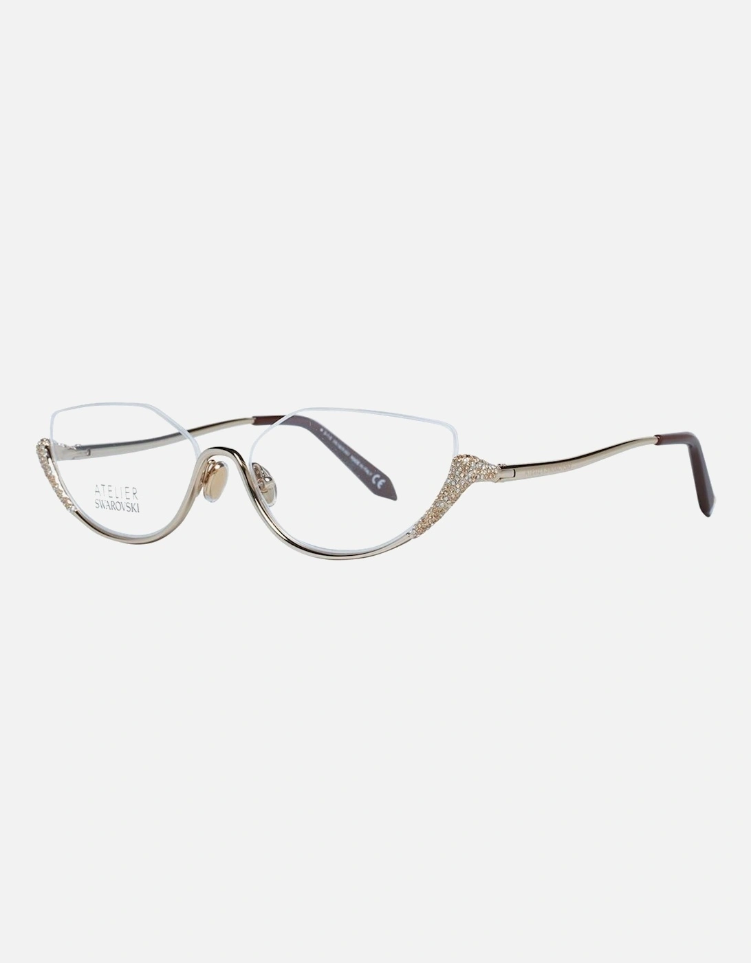 Gold Cat Eye Metal Frame Glasses with Demo Lenses Women, 5 of 4