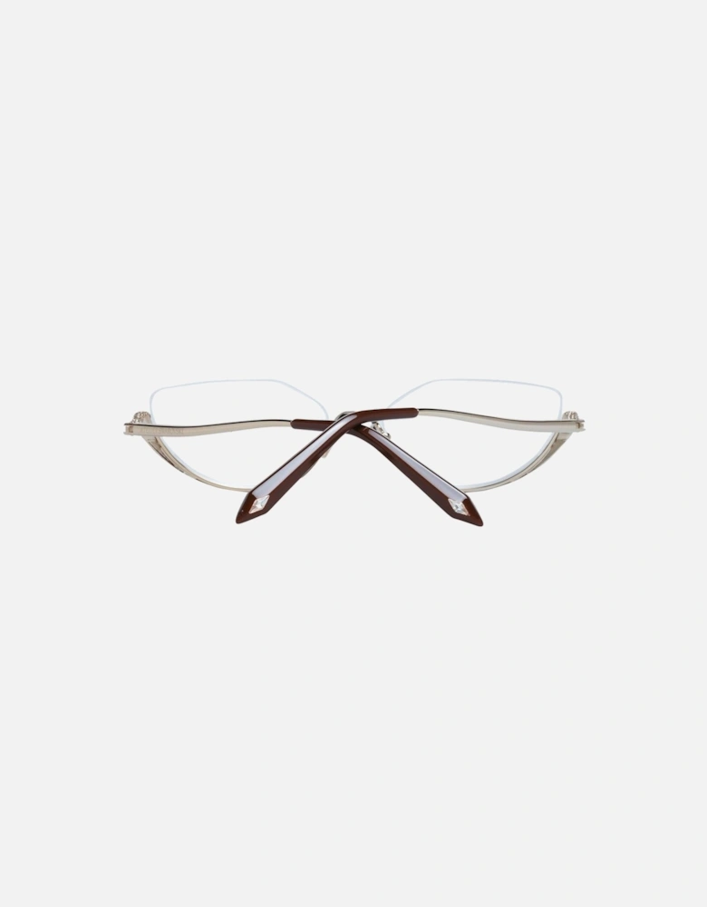 Gold Cat Eye Metal Frame Glasses with Demo Lenses Women