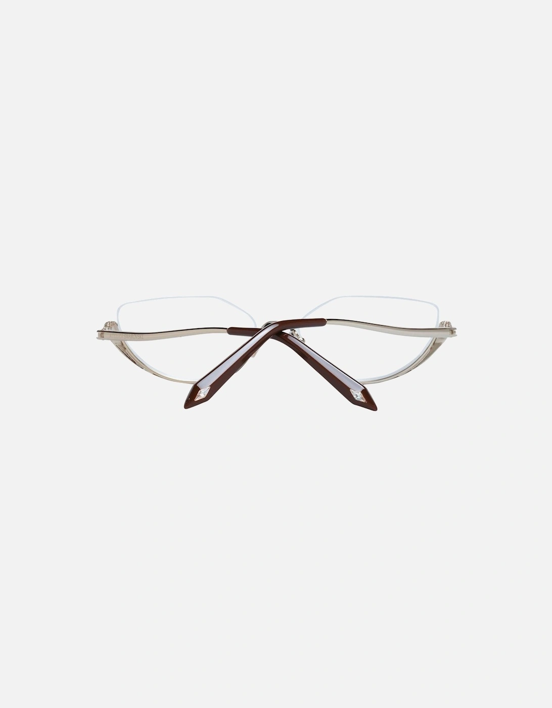 Gold Cat Eye Metal Frame Glasses with Demo Lenses Women