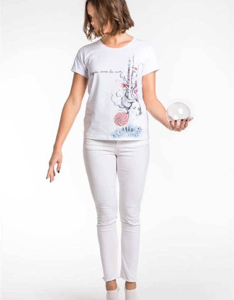 Graphic Tee AT11751 Women - White T-Shirts
