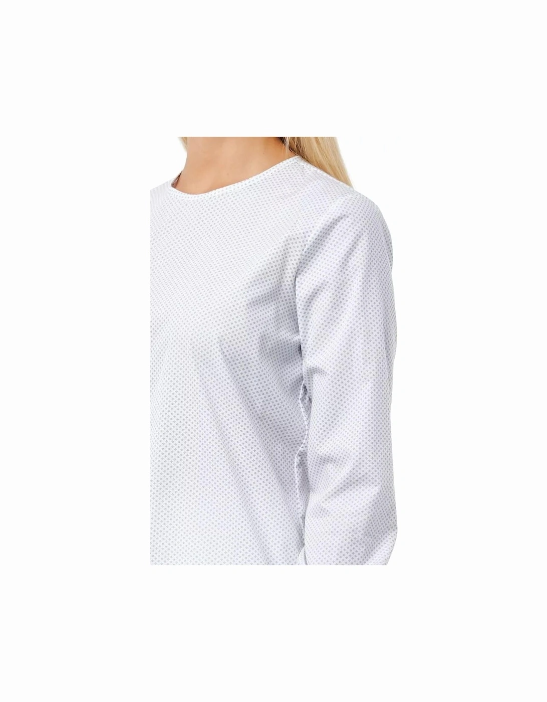 Long Sleeve Blouse White Dot Print Women Shirts
