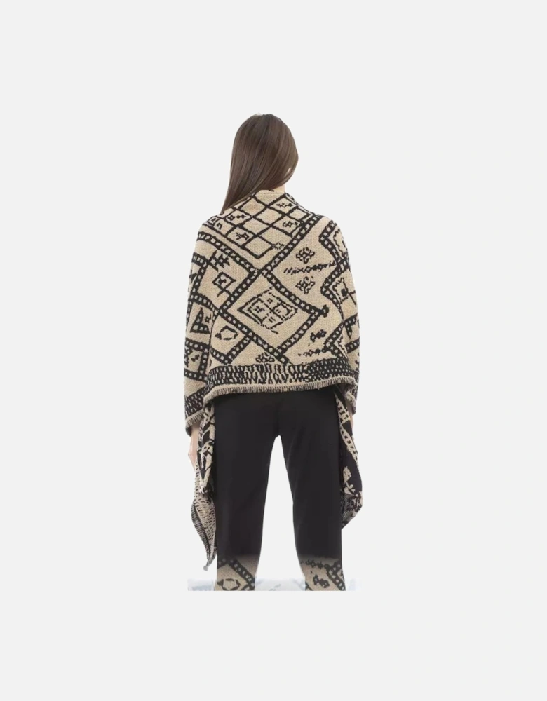 Scandinavian Jacquard Double-Face Stole by Women - Brown Scarves