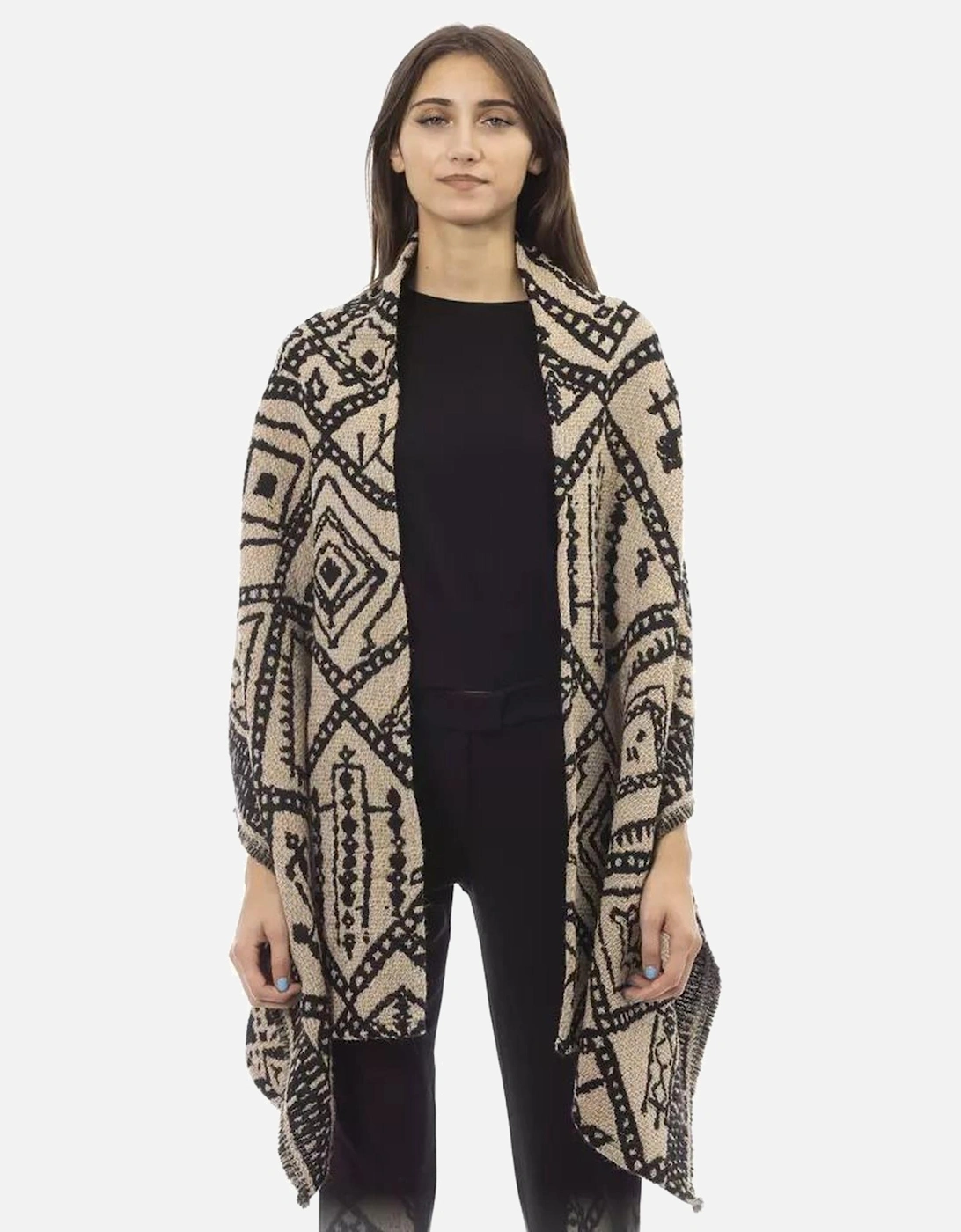Scandinavian Jacquard Double-Face Stole by Women - Brown Scarves, 6 of 5