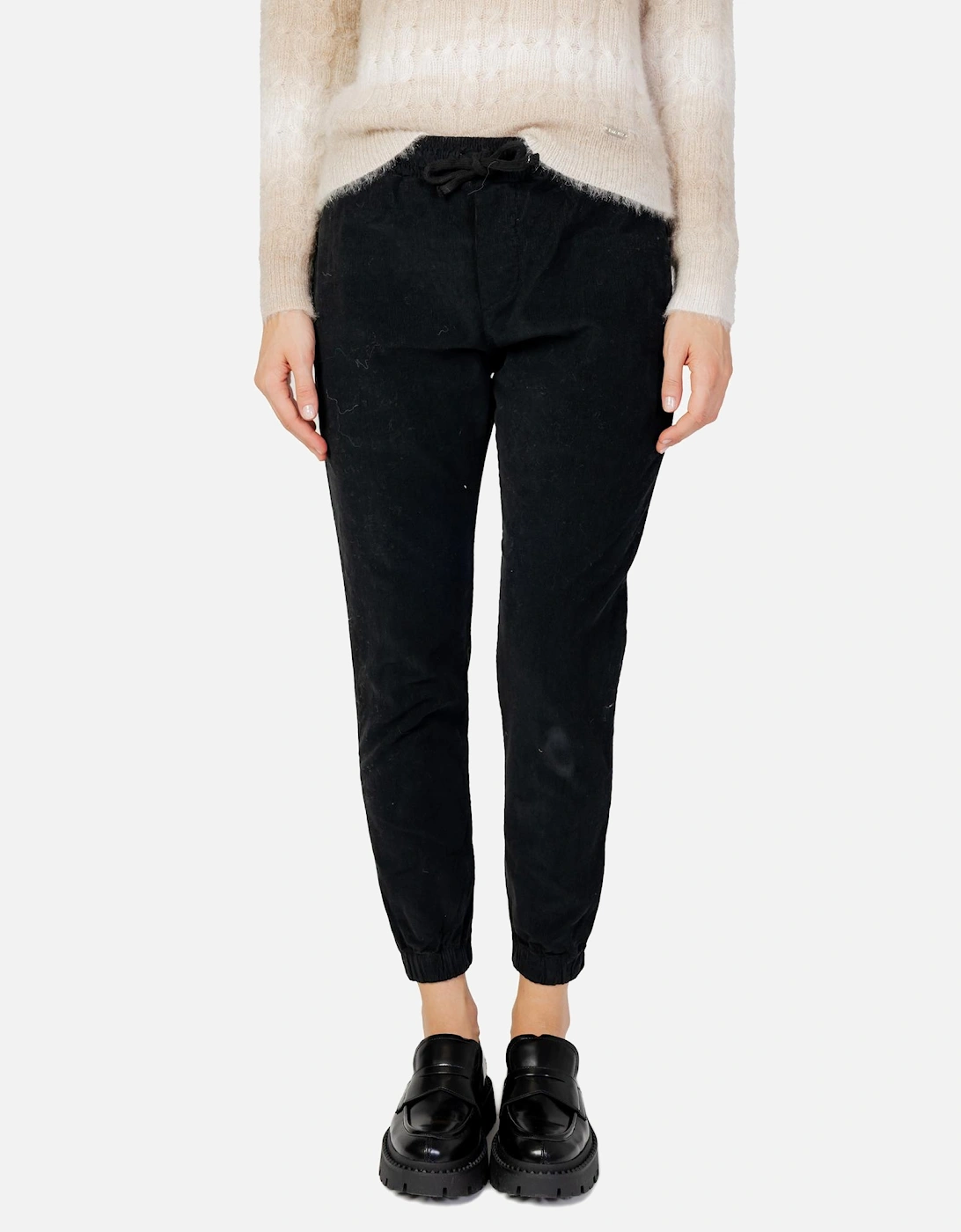 Corduroy Joggers Pants Women - Black Trousers, 4 of 3