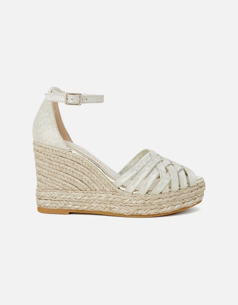 Woven Espadrille Sandals Wedge Style Women - White