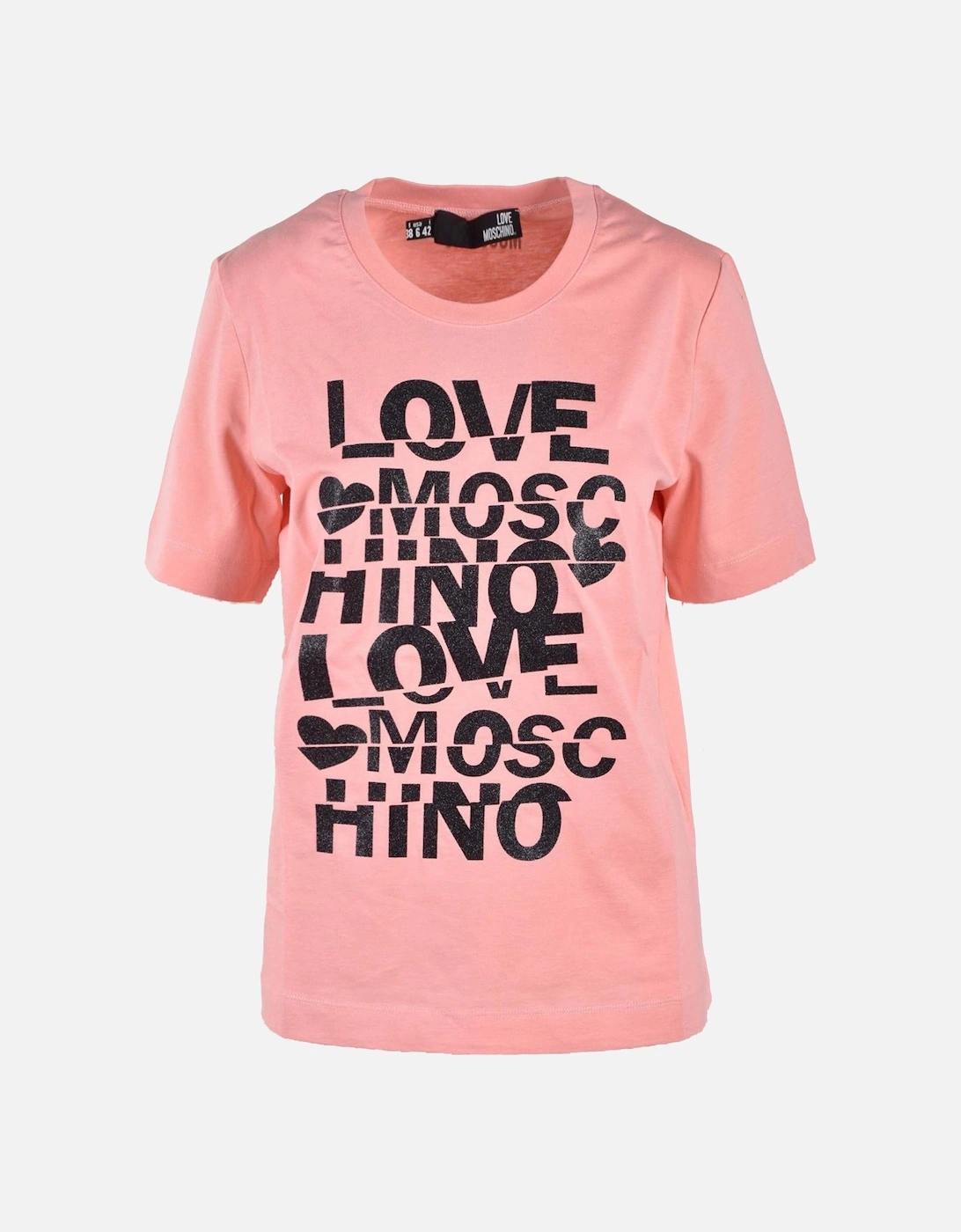 Printed Cotton T-Shirt with Round Neck Women - Pink Shirts, 3 of 2