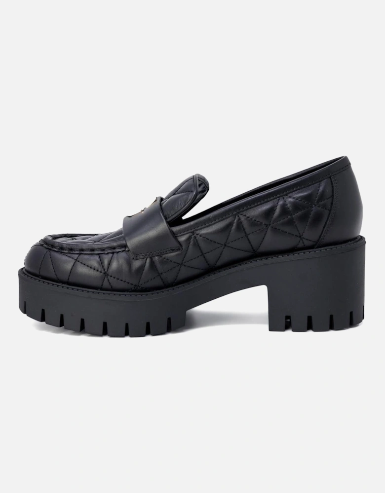 Quilted Platform Loafers FL5FHWFLA11 Style Women - Black Slip Ons