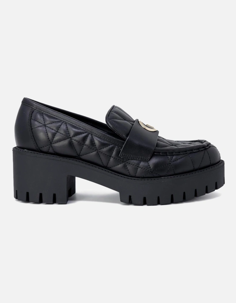 Quilted Platform Loafers FL5FHWFLA11 Style Women - Black Slip Ons