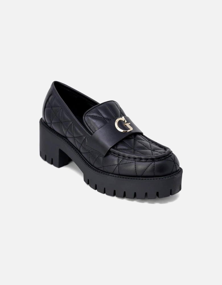 Quilted Platform Loafers FL5FHWFLA11 Style Women - Black Slip Ons