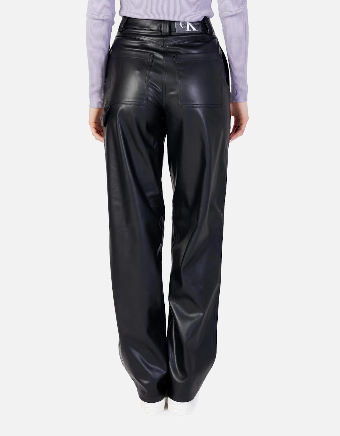Zip and Button Fastening Trousers Women - Black