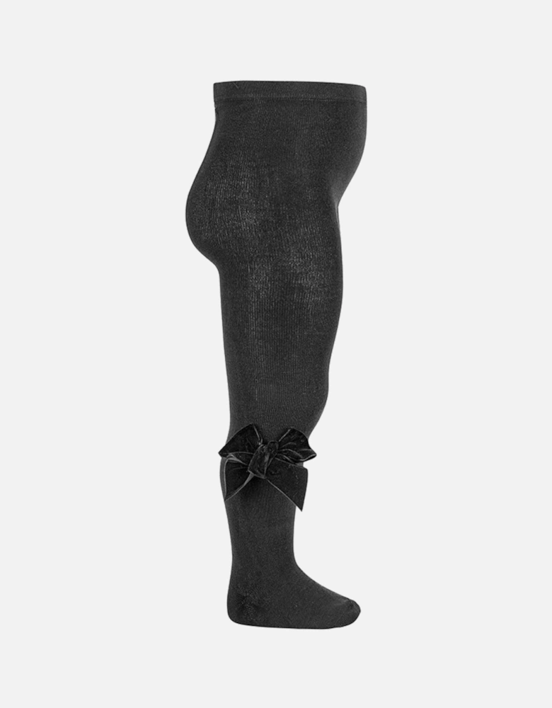 Black Velvet Bow Tights