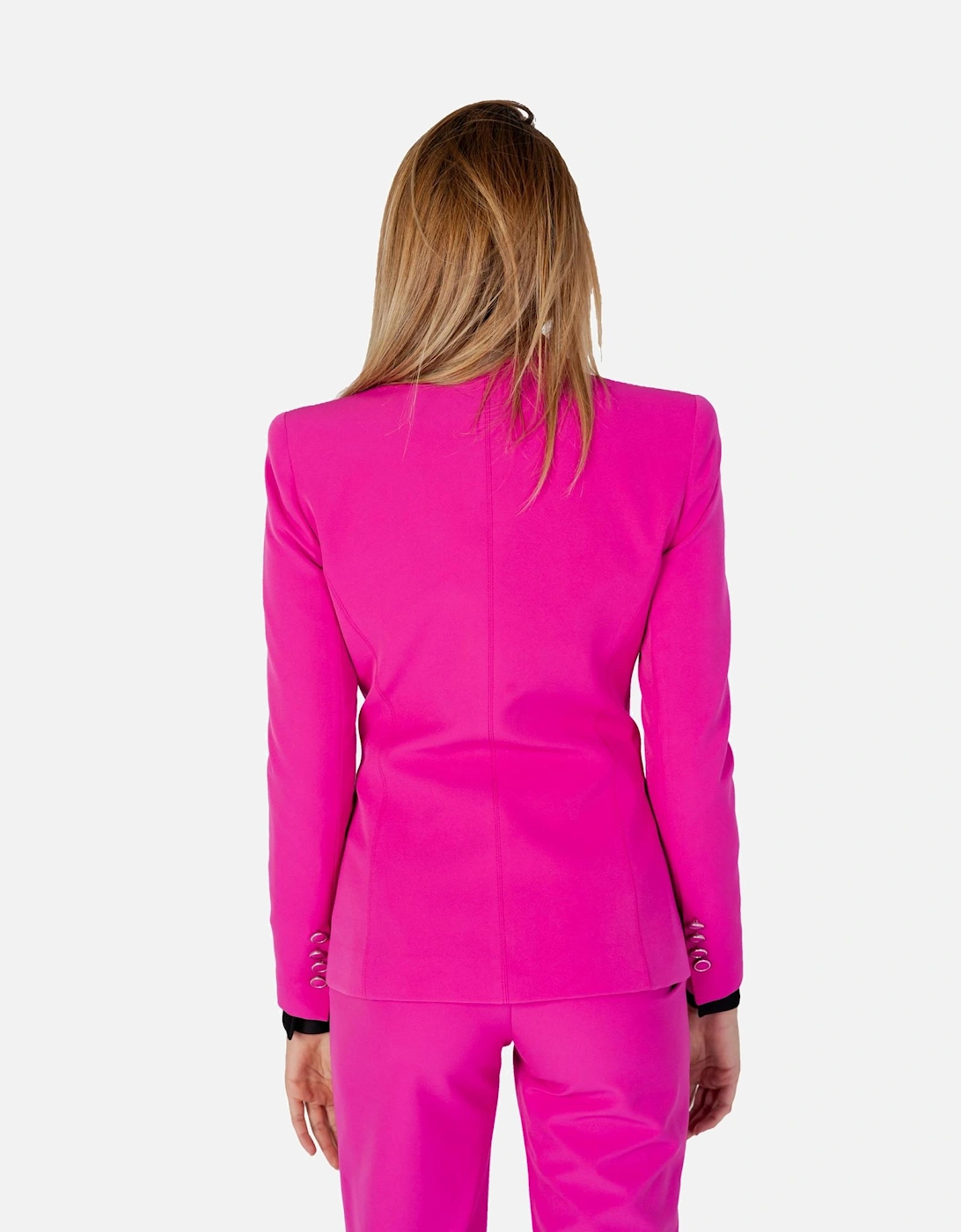 Double Breasted Blazer Pant Set Women - Fuchsia
