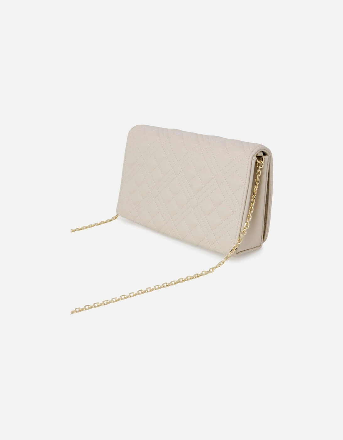 Chain Wallet Quilted Design Women - Beige Bags