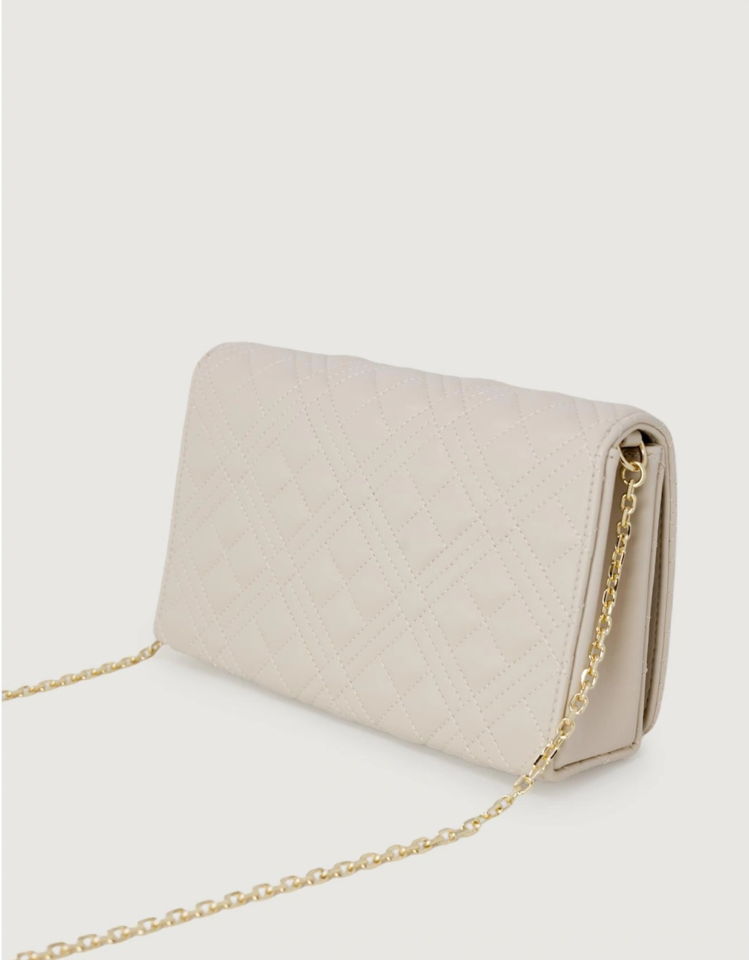 Chain Wallet Quilted Design Women - Beige Bags