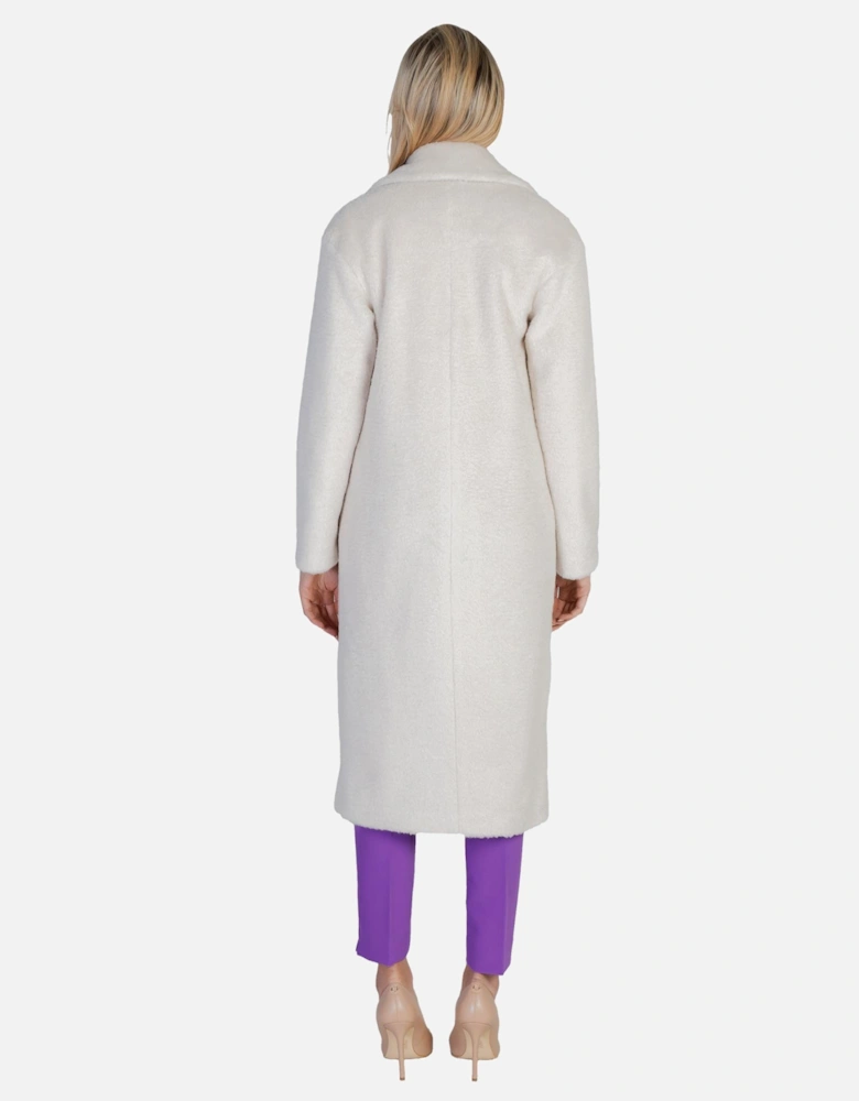 Teddy Coat Oversized Longline Women - Beige