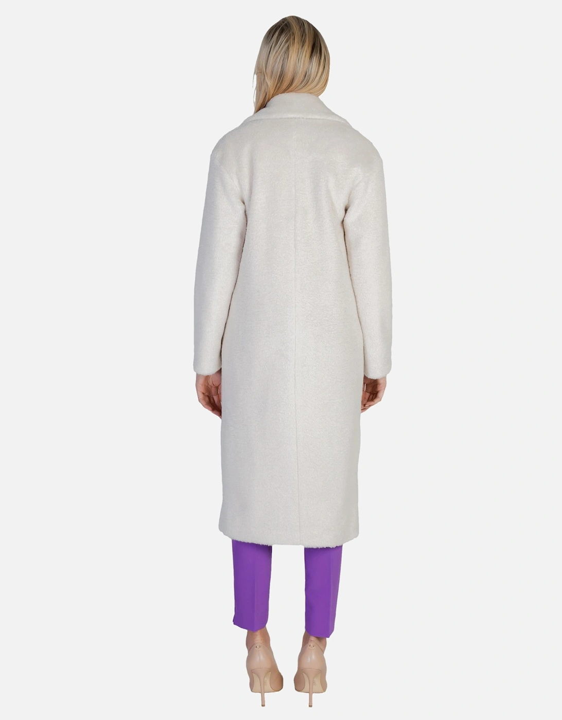 Teddy Coat Oversized Longline Women - Beige