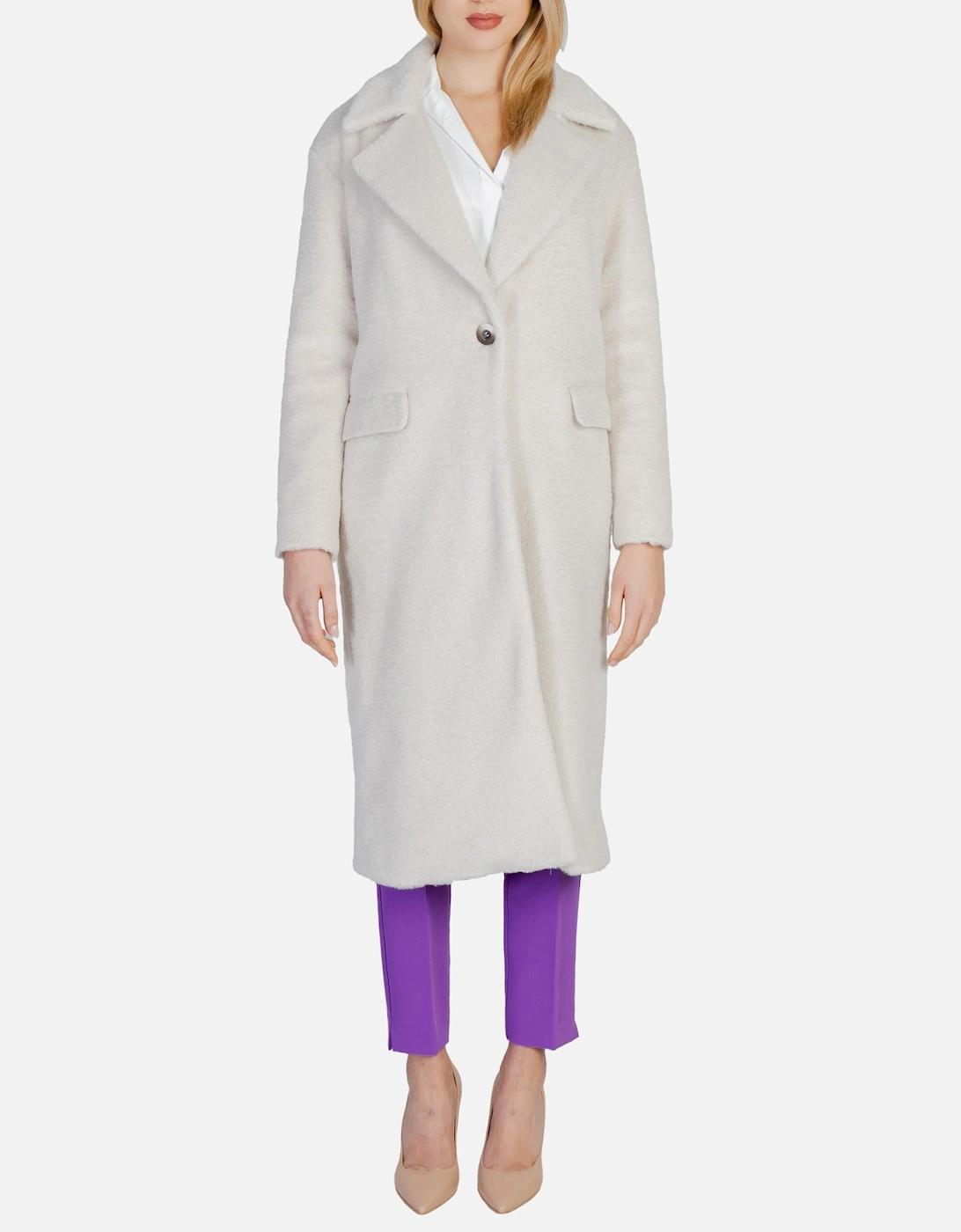 Teddy Coat Oversized Longline Women - Beige, 4 of 3