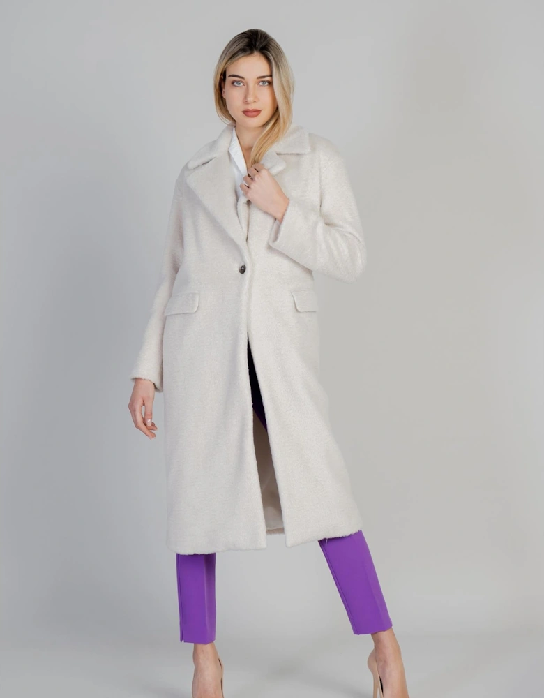 Teddy Coat Oversized Longline Women - Beige