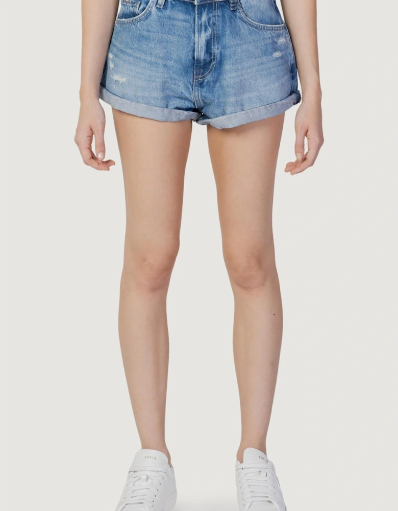 Lola Denim Shorts Rolled Cuffs Women - Blue