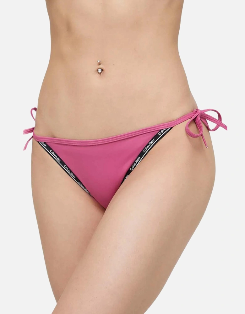 CKJ TieSide Bikini Bottom Rosewood Women - Pink Beachwear