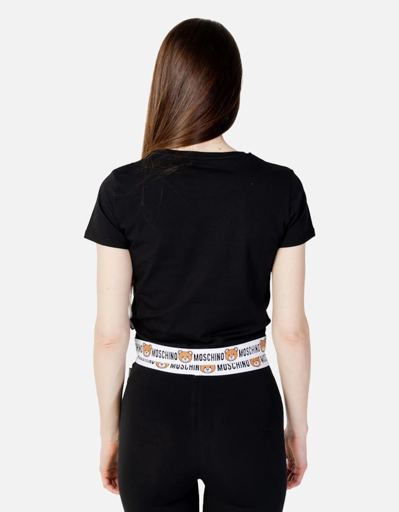 Teddy Bear Crop Top Leggings Women - Black Shirts