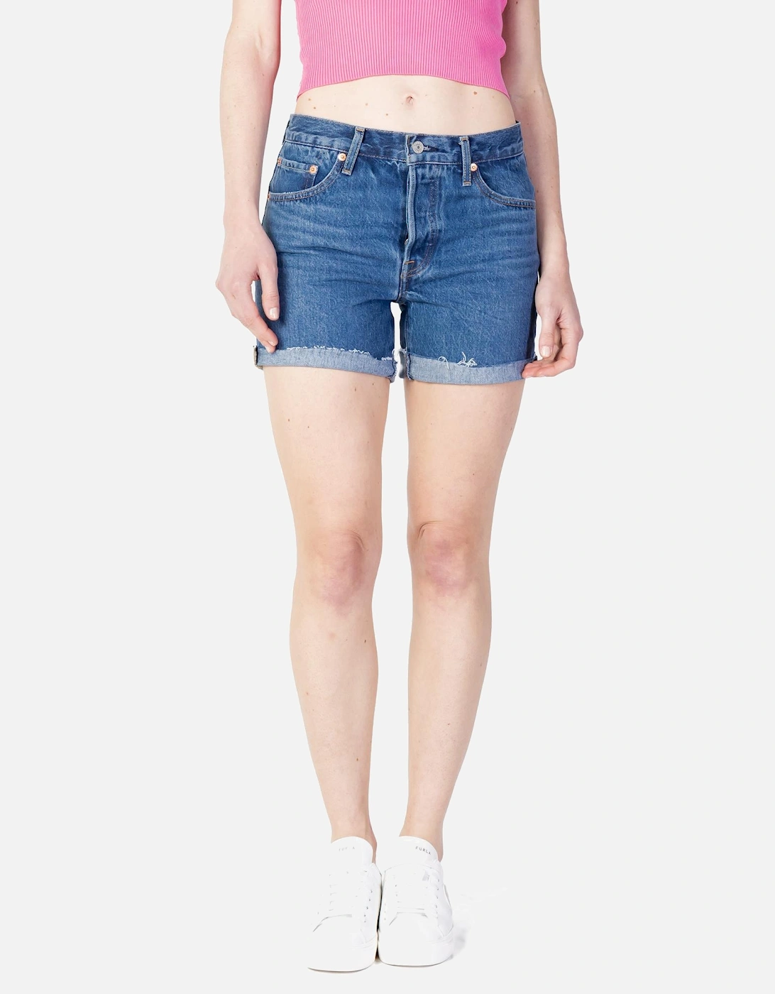 501 Original Denim Shorts Women - Blue, 3 of 2