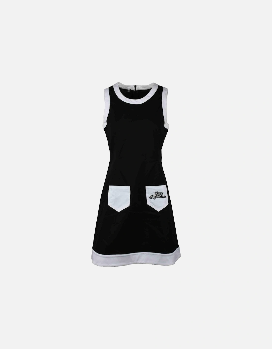 Sleeveless Plain Short Dress with Zip Women - Black Dresses, 3 of 2