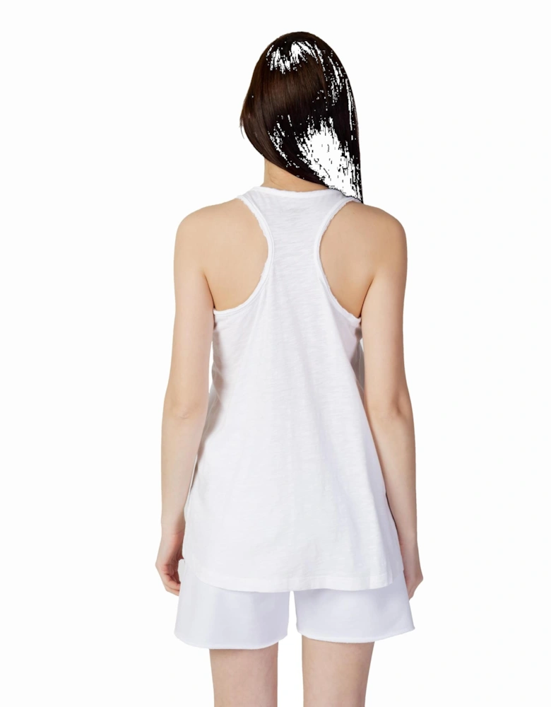 Rhinestone Tank Top Casual Style Women - White