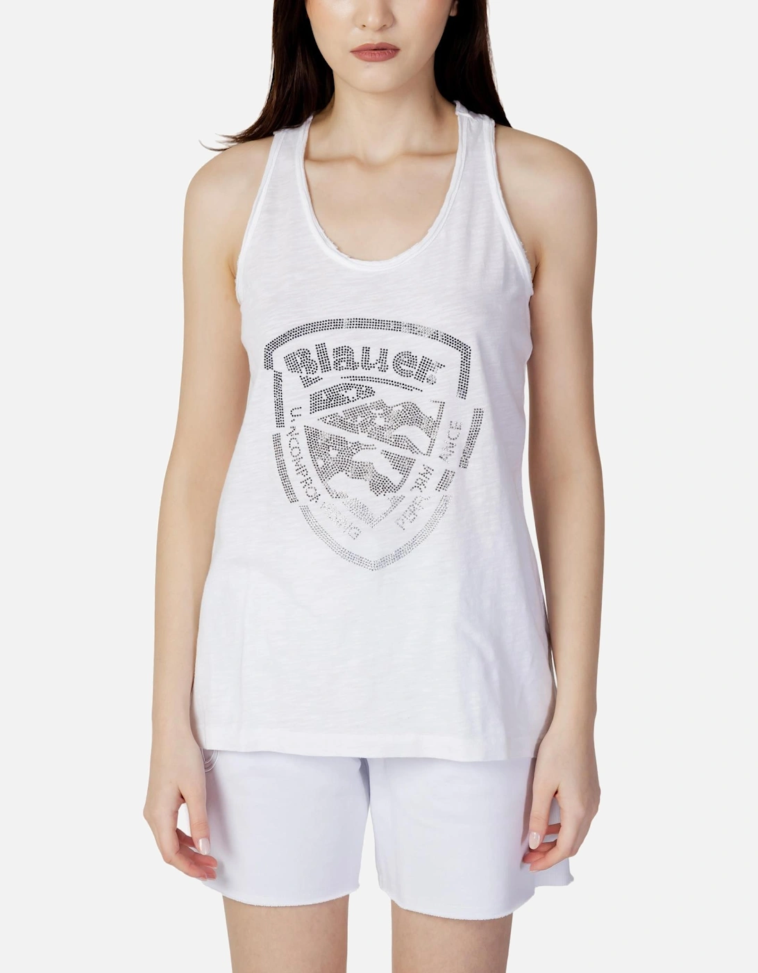 Rhinestone Tank Top Casual Style Women - White, 3 of 2