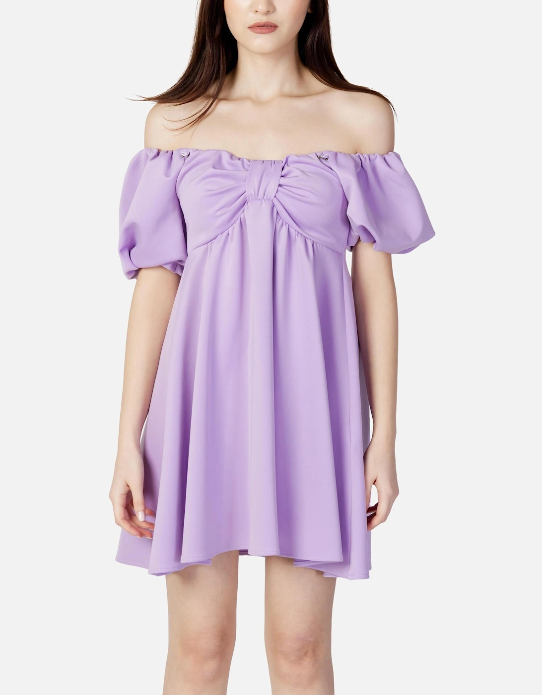 Puff Sleeve Mini DressModelOffShoulder Women - Liliac Dresses, 3 of 2