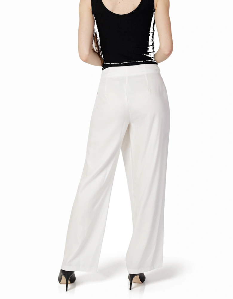 Wide Leg Wrap Pants Modern Style Women - White Trousers