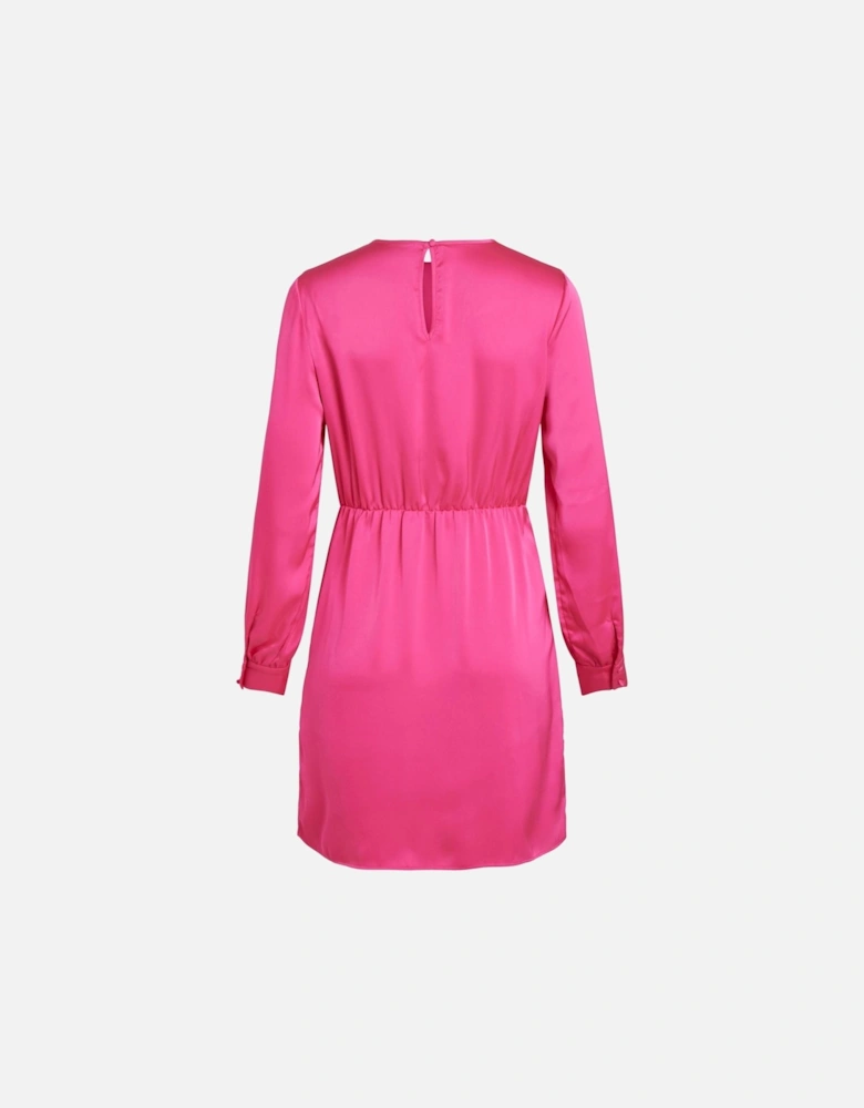 Tie Waist Mini Dress Women - Fuchsia Dresses