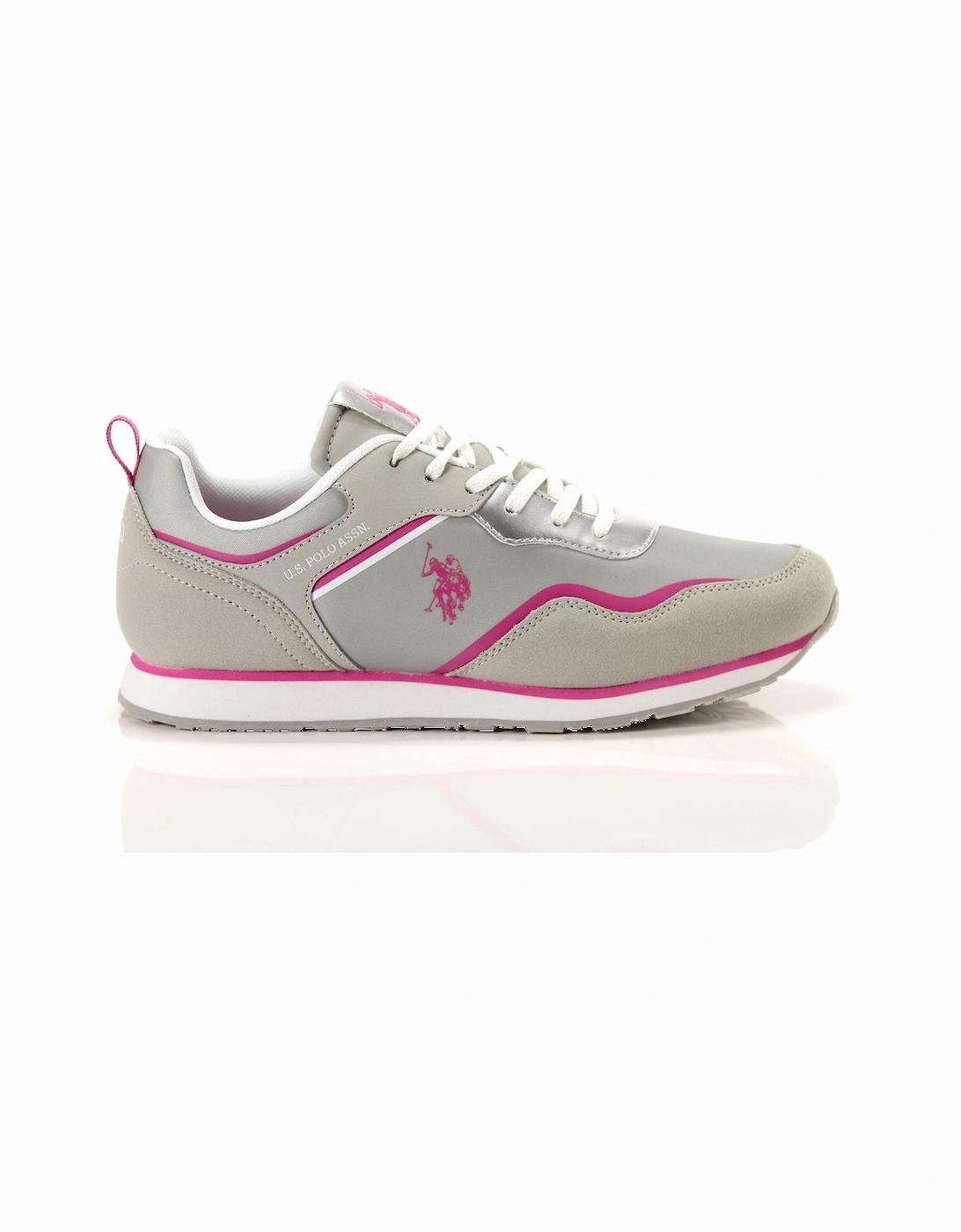 Casual Sneakers Grey Pink Women - Fuchsia, 4 of 3