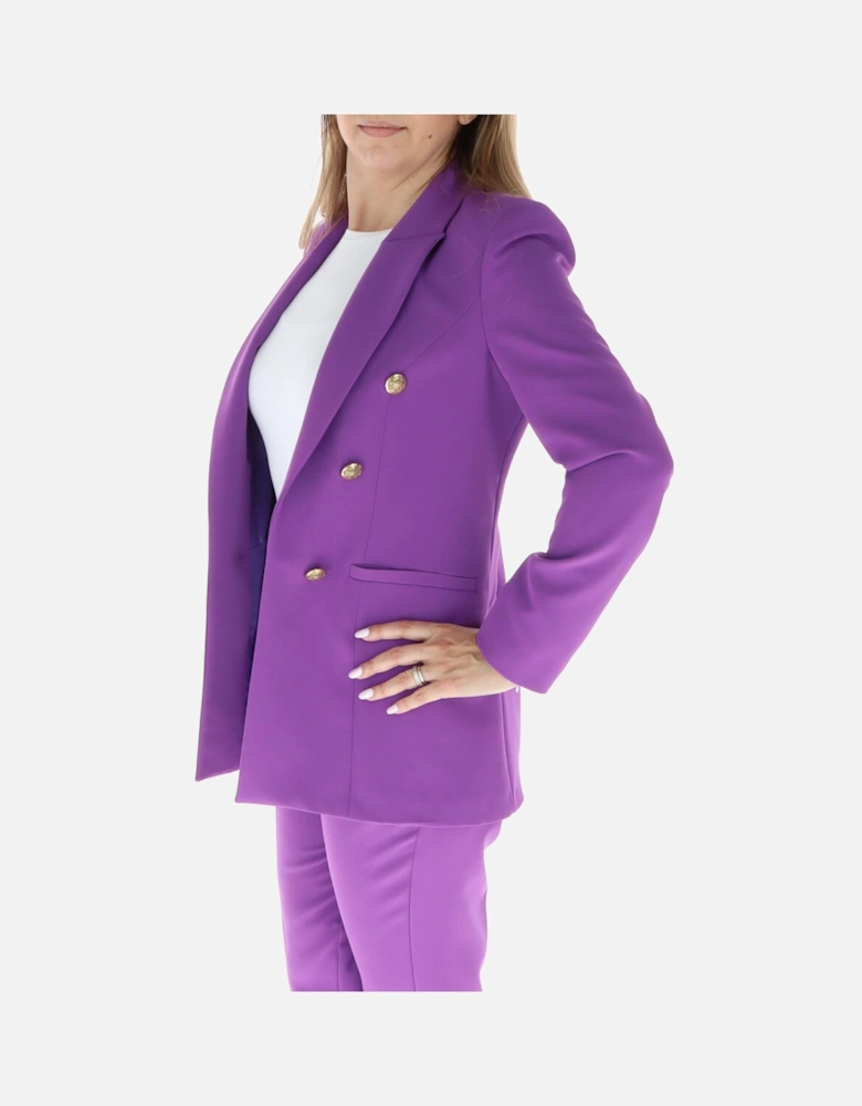 Double Breasted Blazer Purple Women