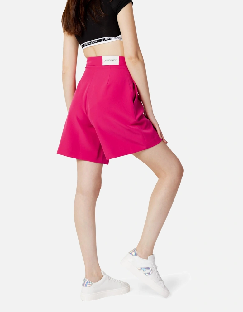 HighWaisted Pleated Shorts Women - Fuchsia