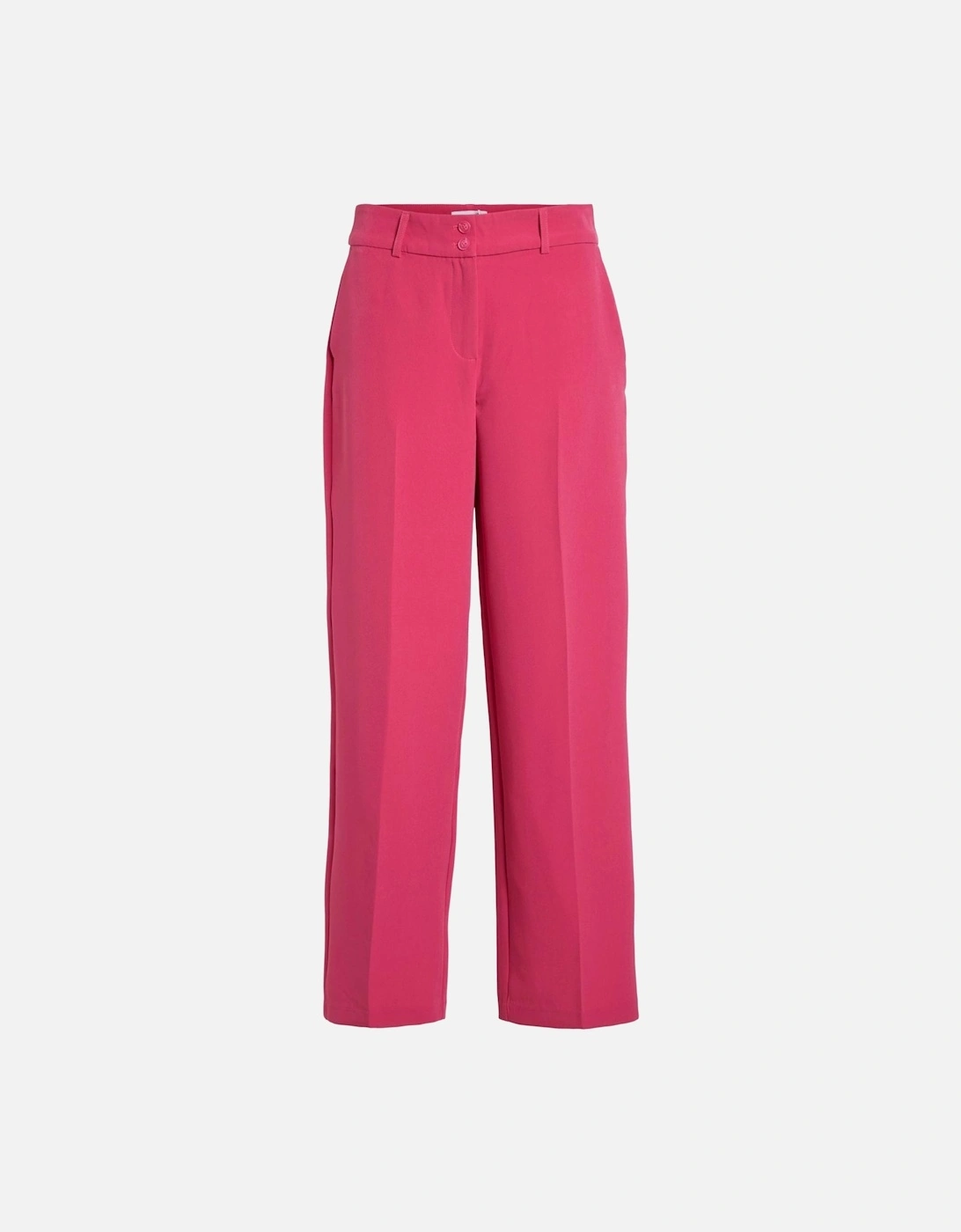Wide Leg Cropped Pants Women - Fuchsia Trousers, 3 of 2
