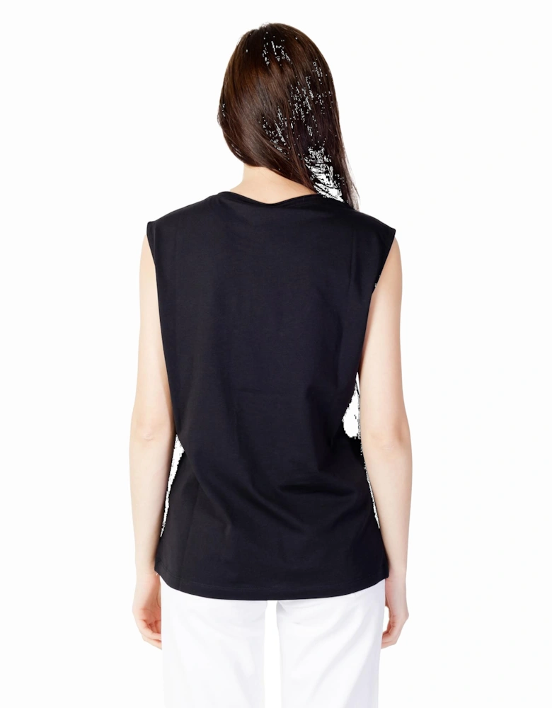USA Graphic Muscle Tee Black Women Tops
