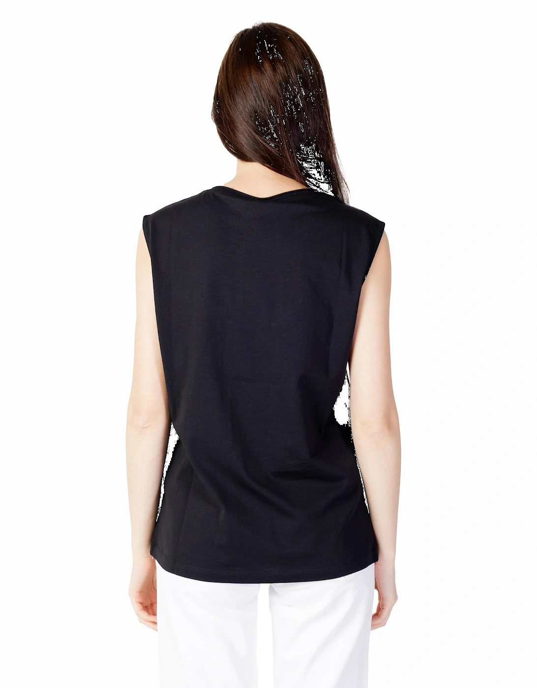 USA Graphic Muscle Tee Black Women Tops