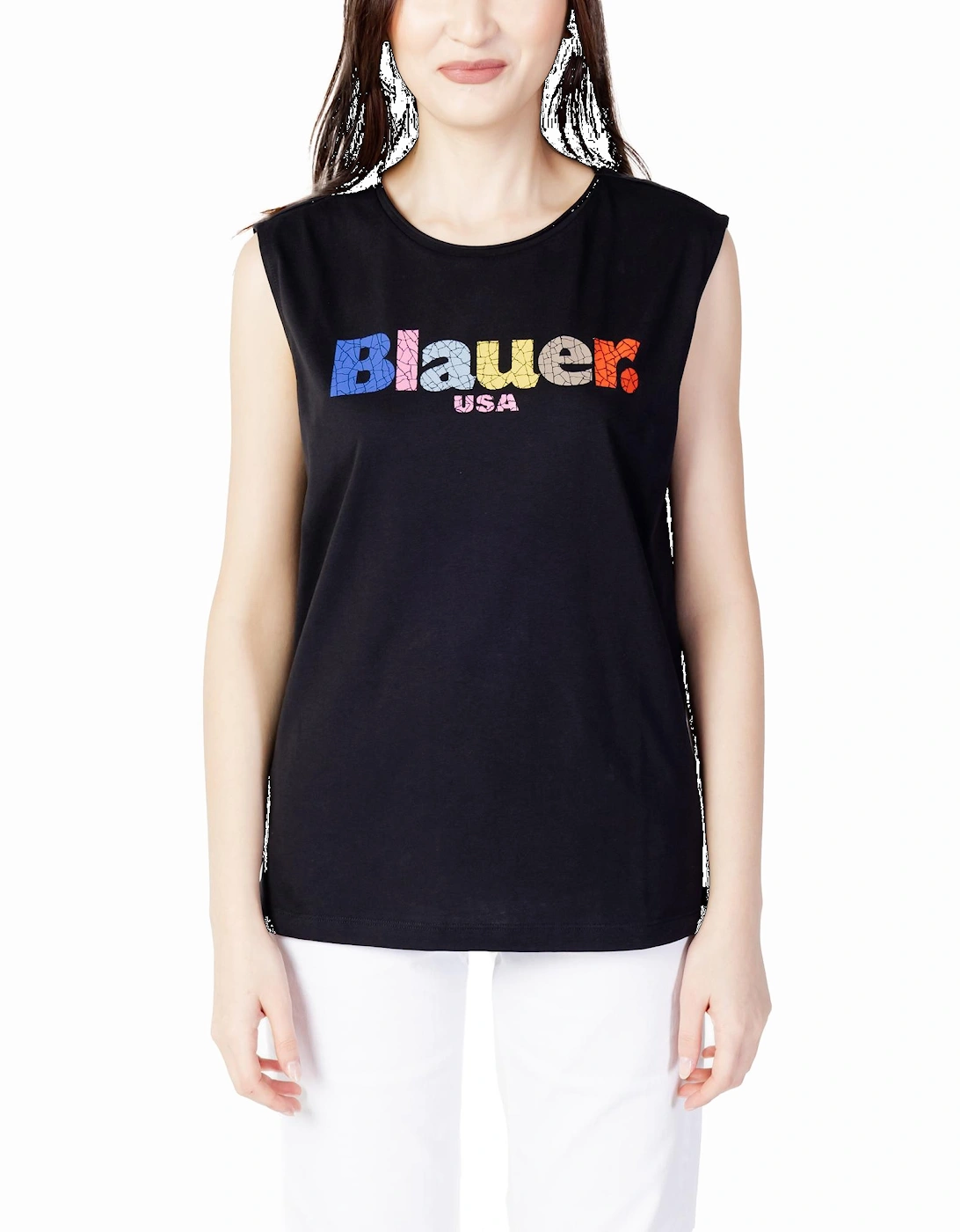 USA Graphic Muscle Tee Black Women Tops, 3 of 2