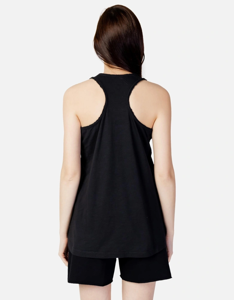 Rhinestone Tank Top Casual Style Women - Black