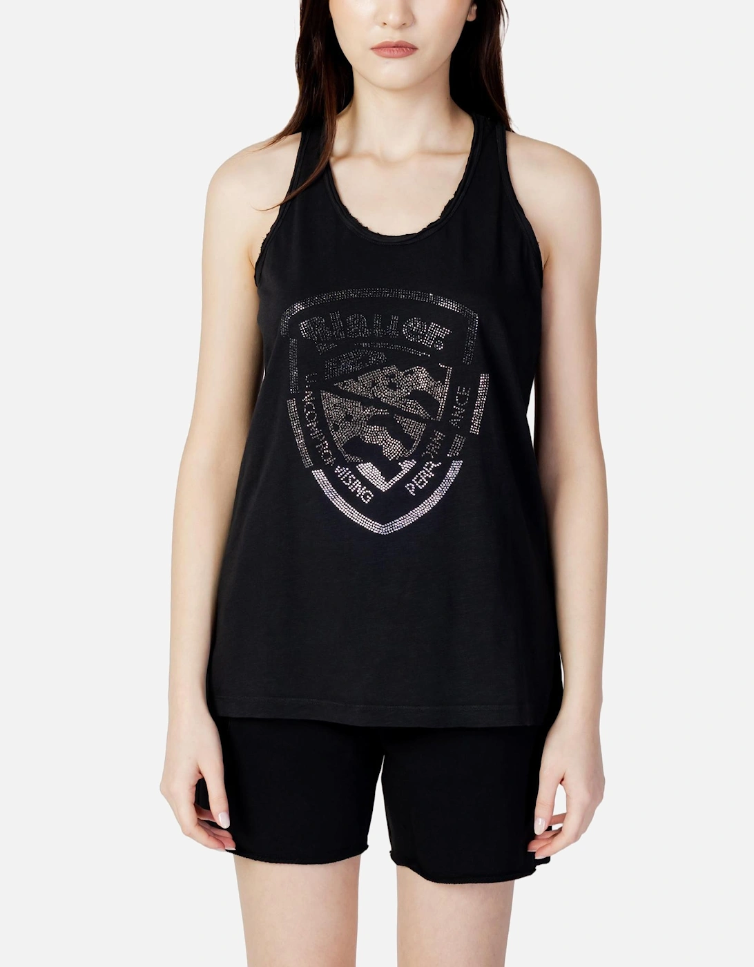 Rhinestone Tank Top Casual Style Women - Black, 3 of 2