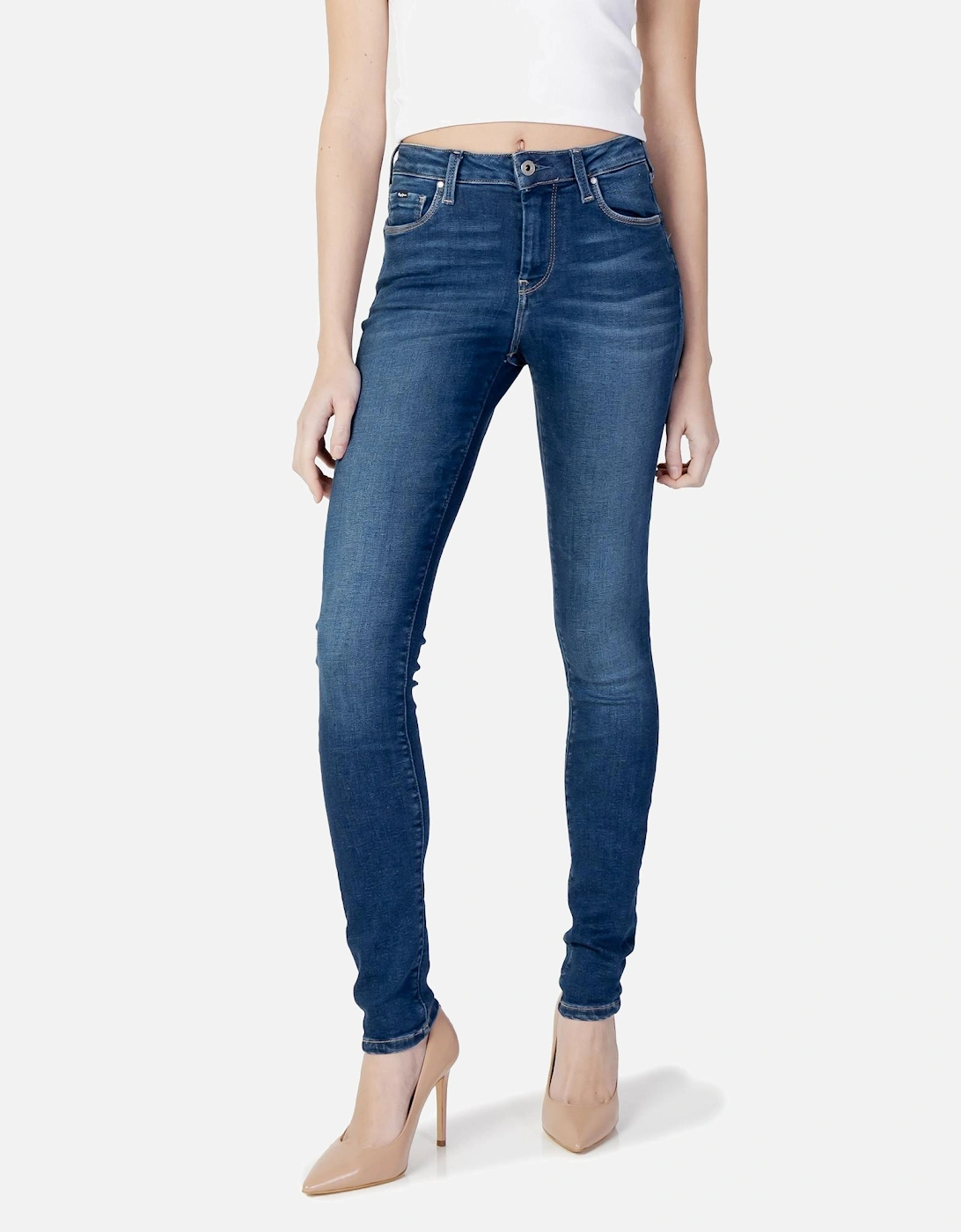 Lacy Skinny Jeans Women - Blue, 3 of 2