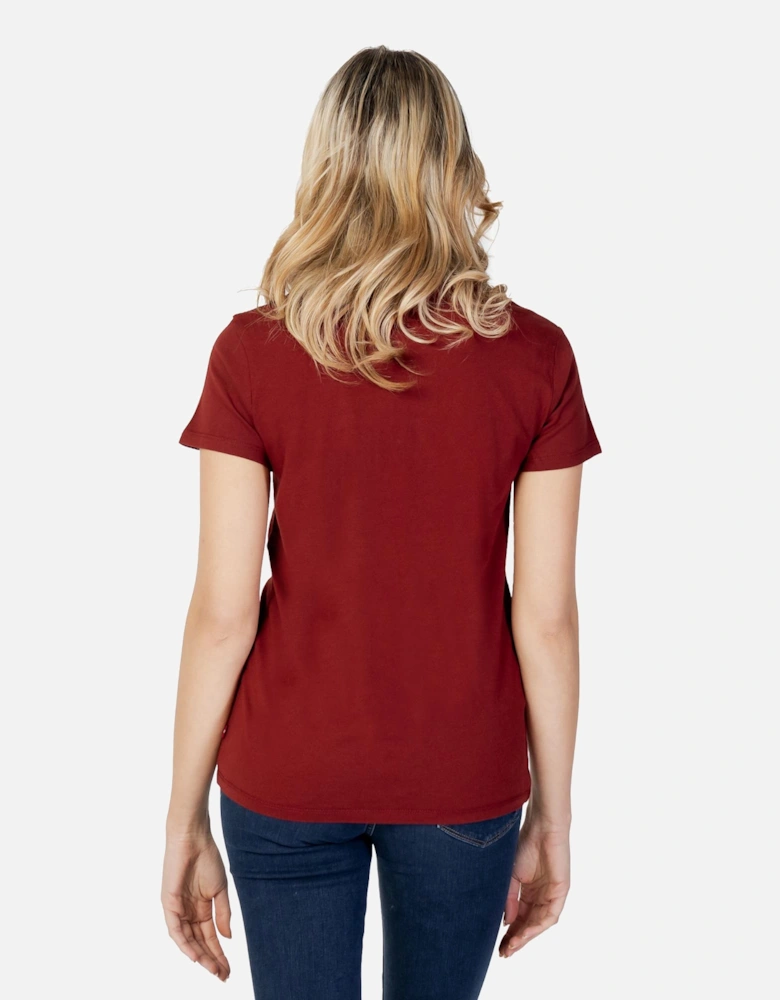 Classic Logo Tee Short Sleeve Crew Neck Women - Bordeaux Shirts