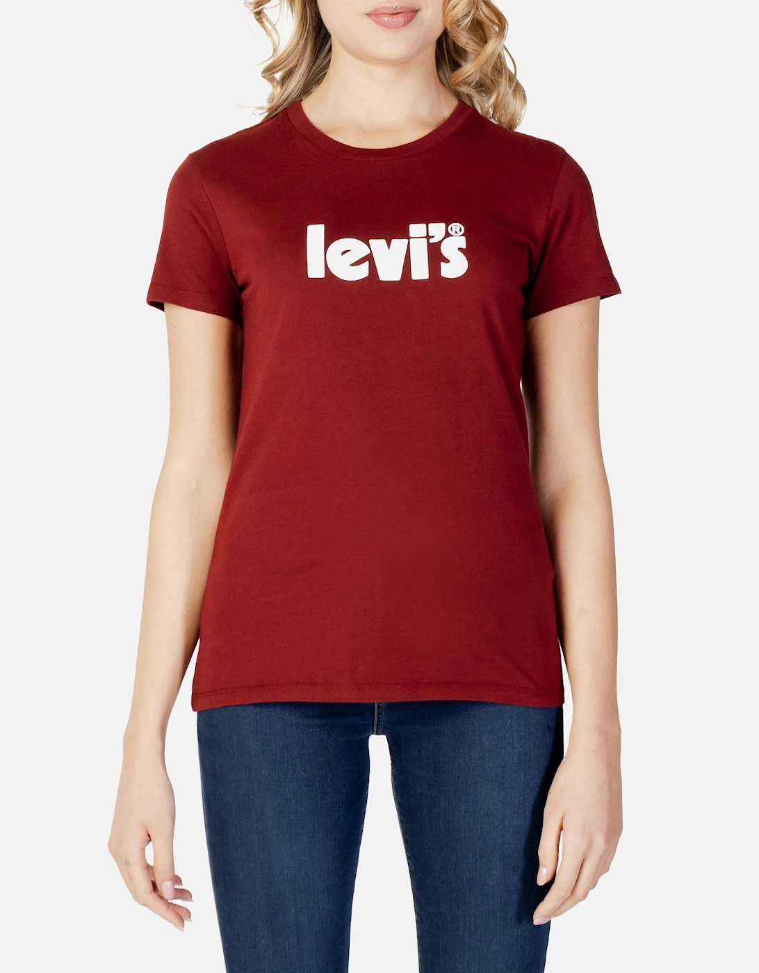 Classic Logo Tee Short Sleeve Crew Neck Women - Bordeaux Shirts, 3 of 2