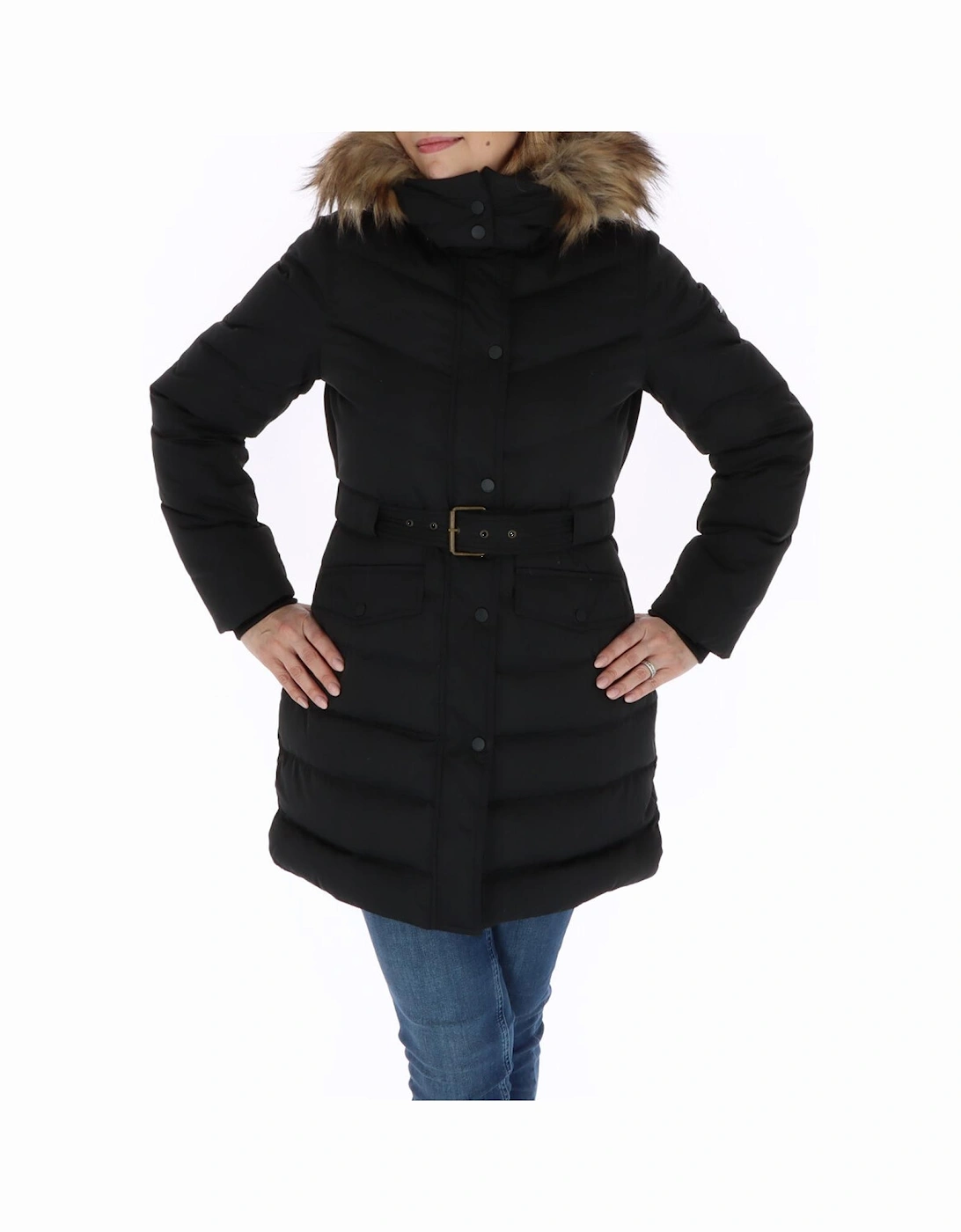 Belted Puffer Jacket PD008360 Women - Black Jackets, 4 of 3