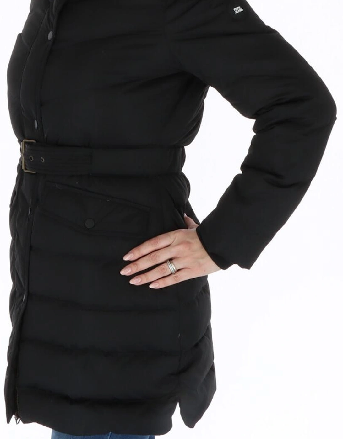 Belted Puffer Jacket PD008360 Women - Black Jackets