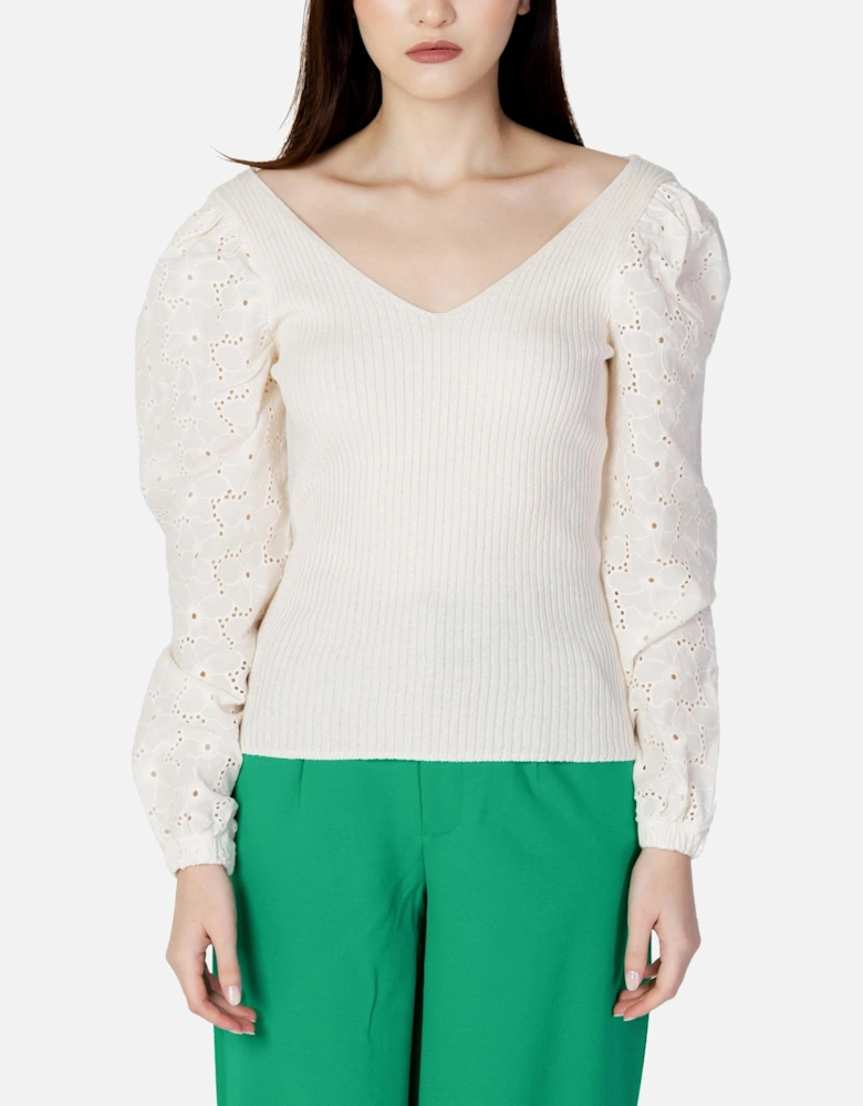 Onlrosa Life Knitted Top Style 15252786 Women - Beige Knitwear