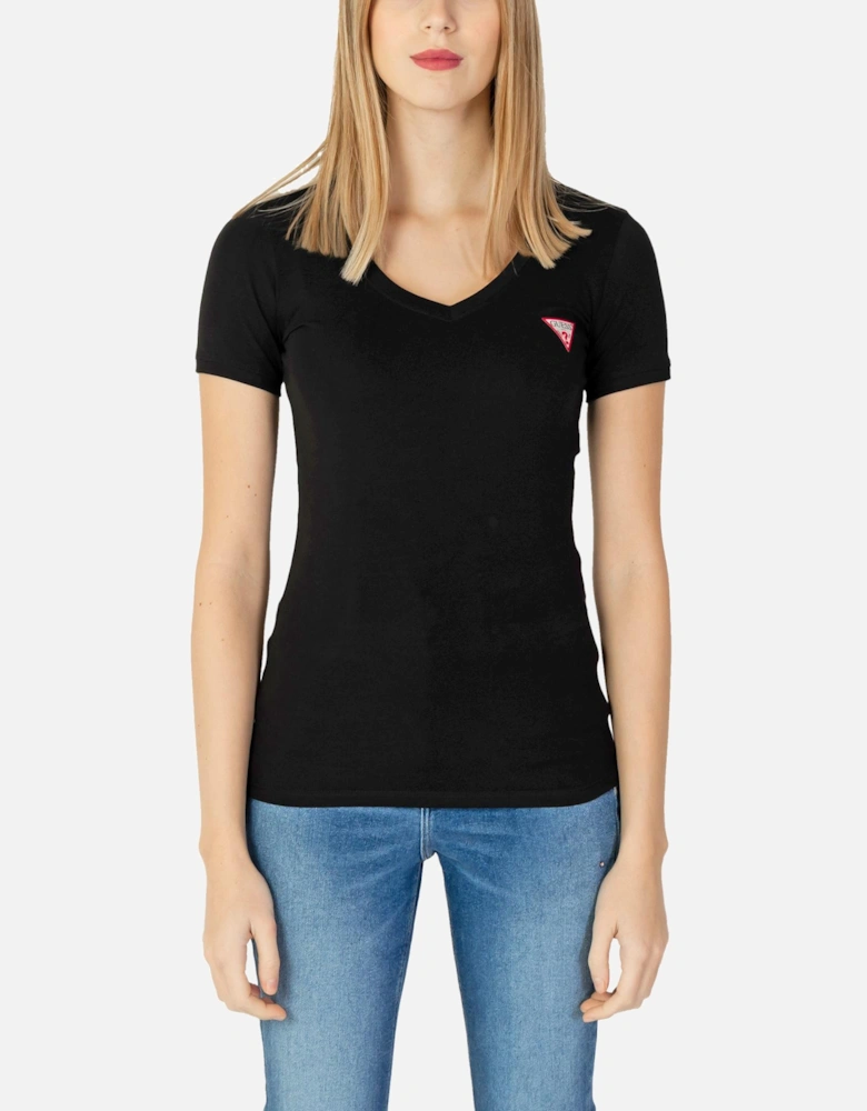 VNeck Tee Short Sleeve Classic Fit Women - Black Shirts