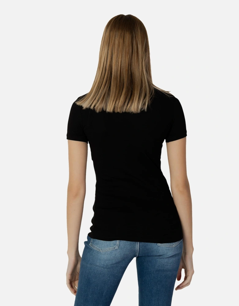 VNeck Tee Short Sleeve Classic Fit Women - Black Shirts