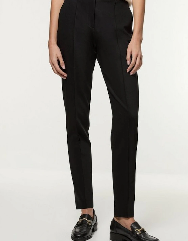 Tailored Pintuck Straight Leg Trouser